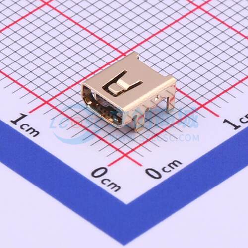 USB连接器 U-M-M8DD-W-1 SMD 母 卧贴 8P 原装 电子元器件配单
