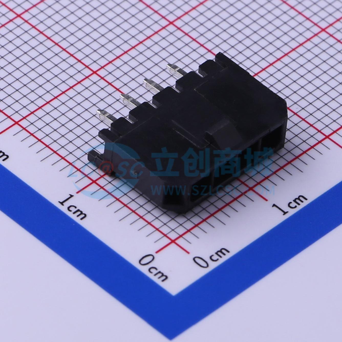 线对板针座 C3030WV-F-04P 插件,P=3mm 1x4P 直插 电子元器件配单