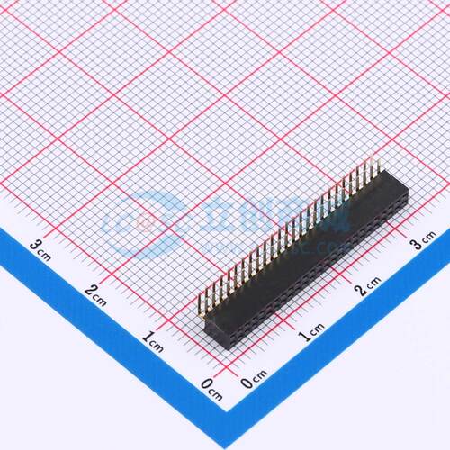 排母 X1321FR-2x25-C43D24 弯插,P=1.27mm 2x25P 方孔 电子元器件