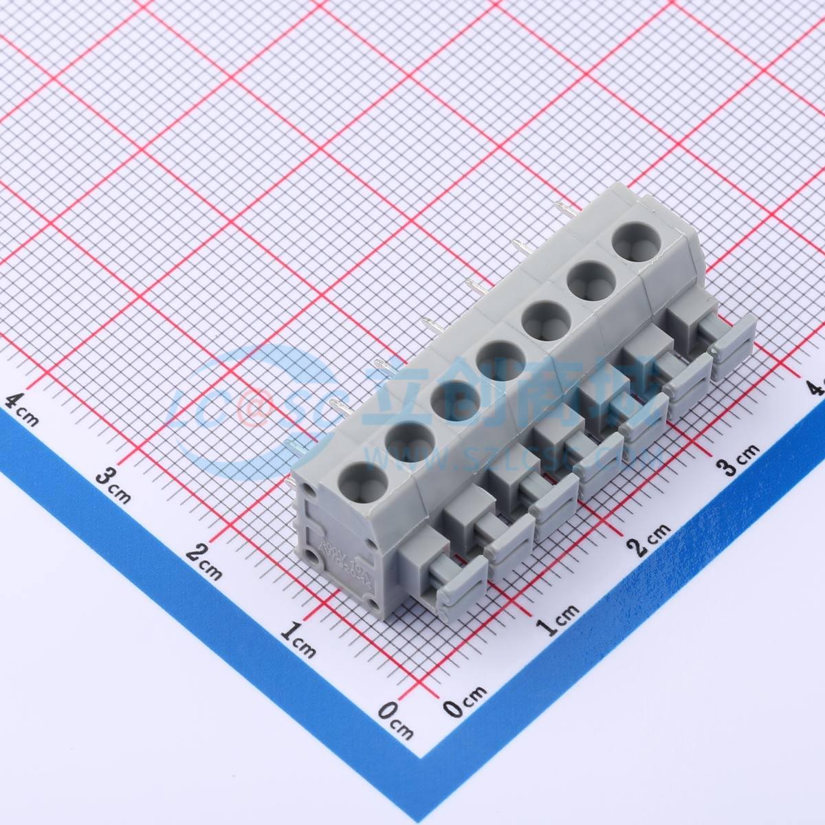 弹簧式接线端子 MX235-5.0-07P-GY01-Cu-A 插件P=5.0mm 7P 原装