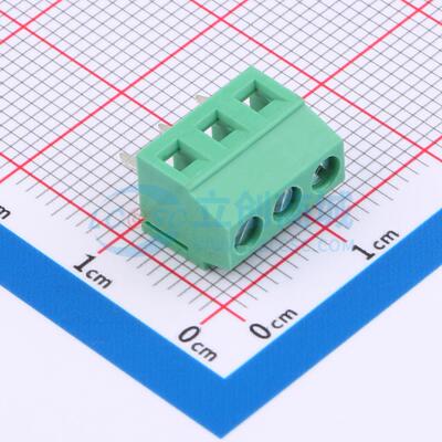 螺钉式接线端子 MX128L-3.81-03P-GN01-Cu-Y-A 插件,P=3.81mm 1x3