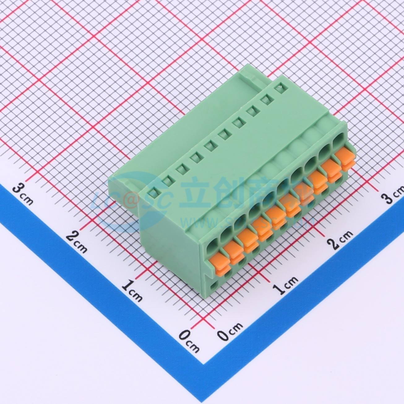 插拔式接线端子 KF2EDGKD-2.54-10P P=2.54mm 电子元器件配单