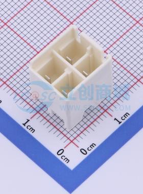 线对板针座 1376386-1 插件,P=5mm 2x2P 直插 电子元器件配单