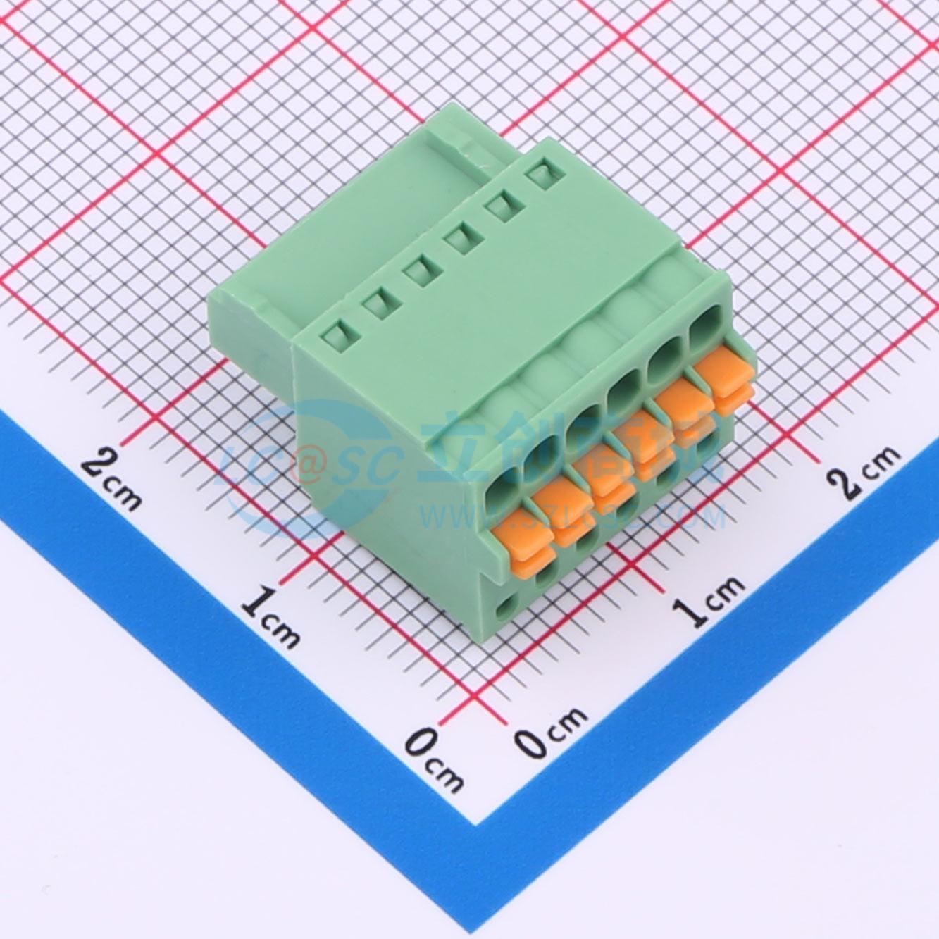 插拔式接线端子 KF2EDGKD-2.54-6P P=2.54mm 原装 电子元器件配单