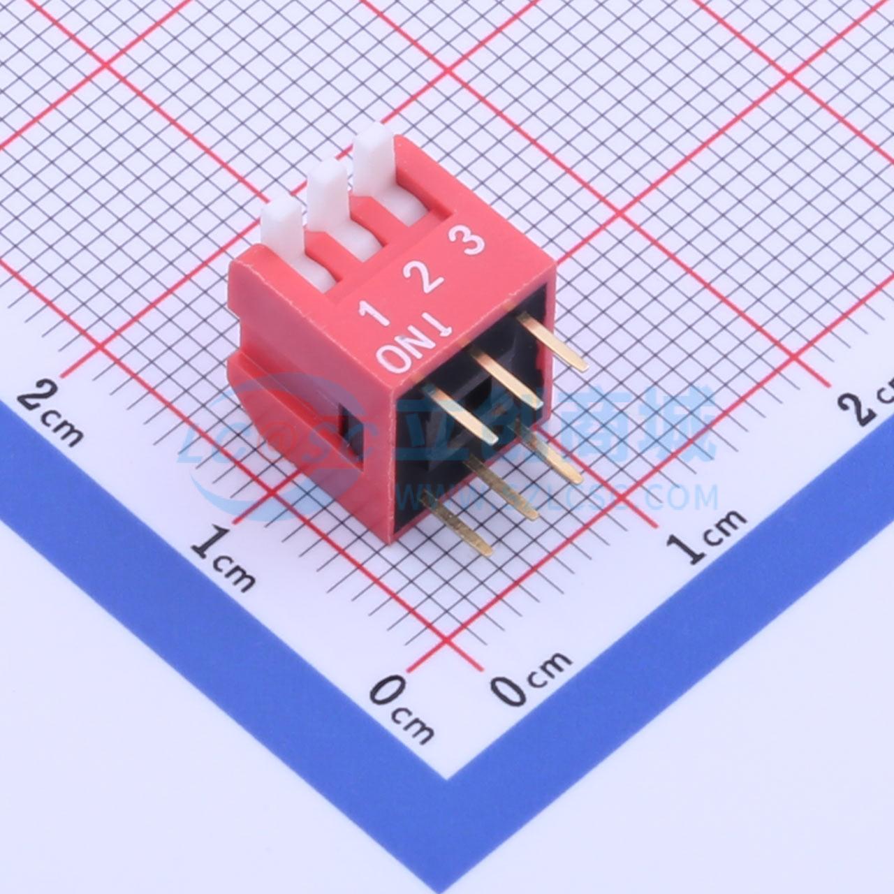 拨码开关 KF1002-03P-R3GLG-ON-02B 插件 原装 电子元器件配单