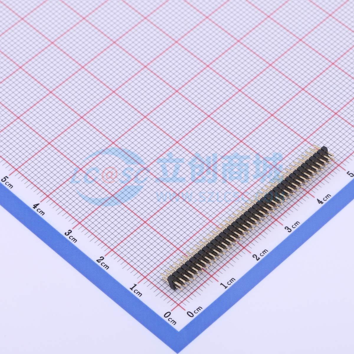 排针 X1321WV-2x38J-C30D23 插件,P=1.27mm 2x38P 方针 原装正品