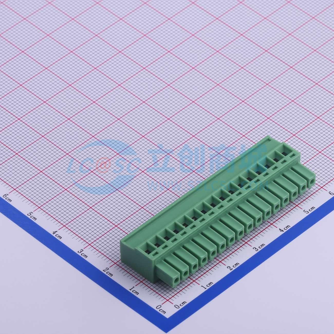 插拔式接线端子 KF2EDGKB-3.5-16P P=3.5mm 插头 1x16P 原装正品