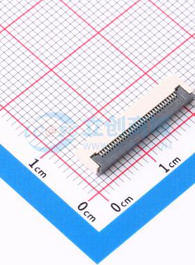 FFC/FPC连接器 ZX-0.5FPC-FWX-H1.5-24P SMD,P=0.5mm,卧贴 翻盖式
