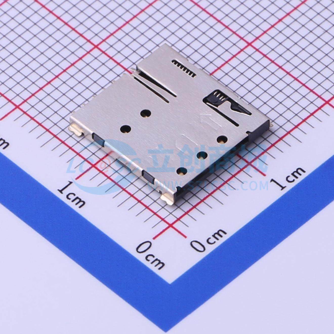 SIM卡连接器 SNO-1303-C SMD 自弹式 NanoSIM卡 卡座 1.37mm Nano
