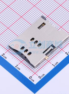 SIM卡连接器 SIM-130-ARP8H18 SMD 自弹式 MiniSIM卡 卡座 1.8mm