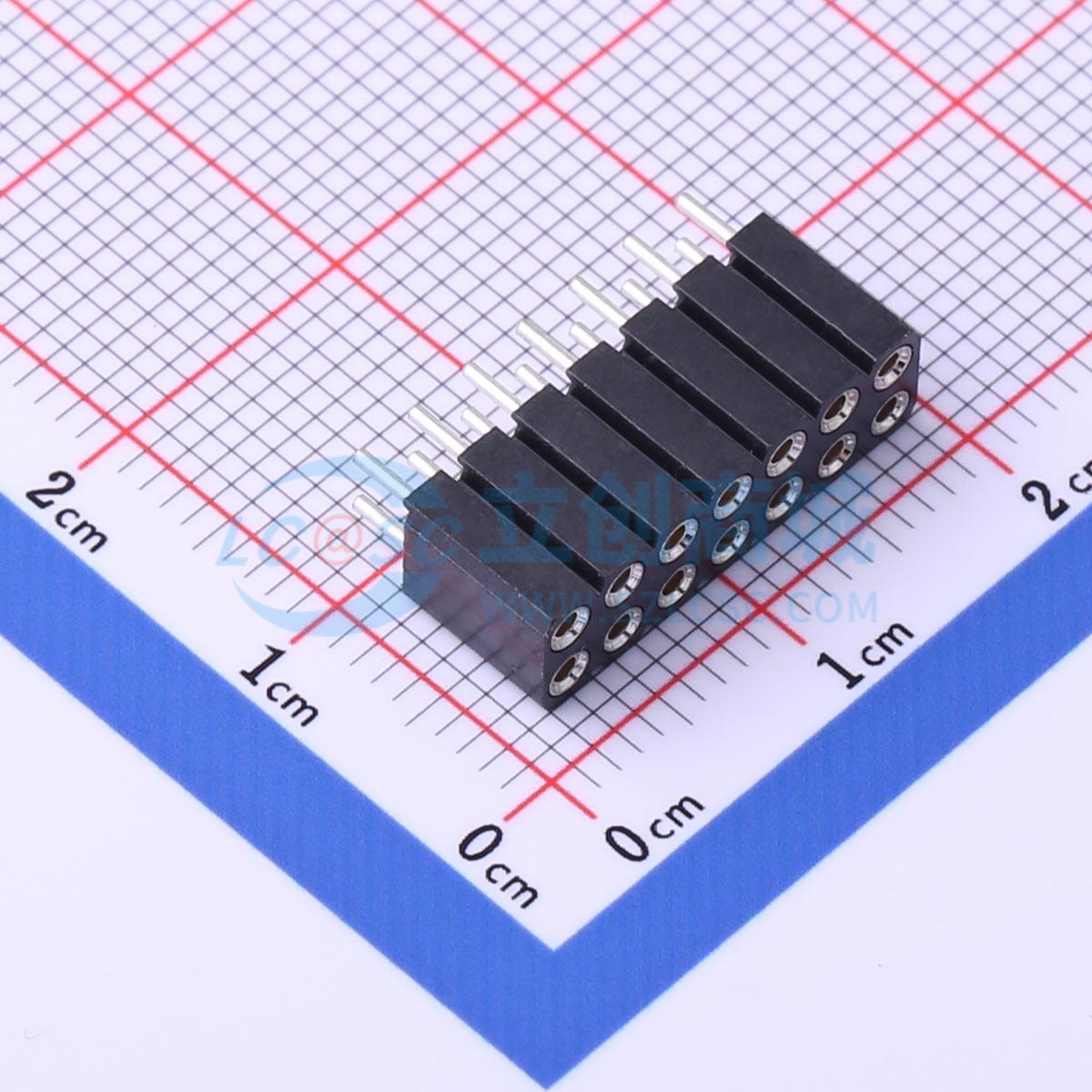 排母 MF254V-12-14-1000-H70 插件,P=2.54mm 2x7P 圆孔 原装正品