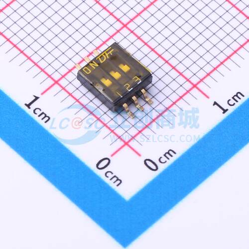 拨码开关 KF1028-03P-TR-DFT-02A SMD-6P,5.4x5.4mm 电子元器件