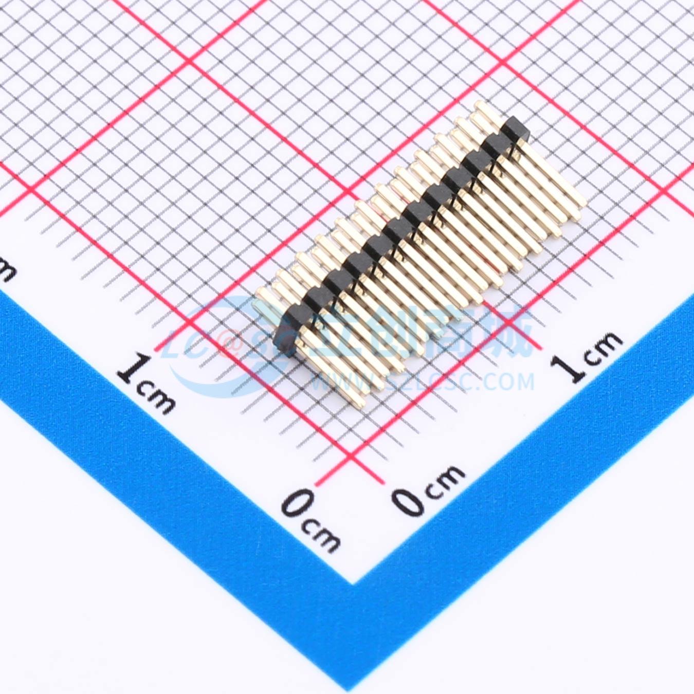 排针 X1321WV-2x12J-C40D18 插件,P=1.27mm 2x12P 方针 原装正品