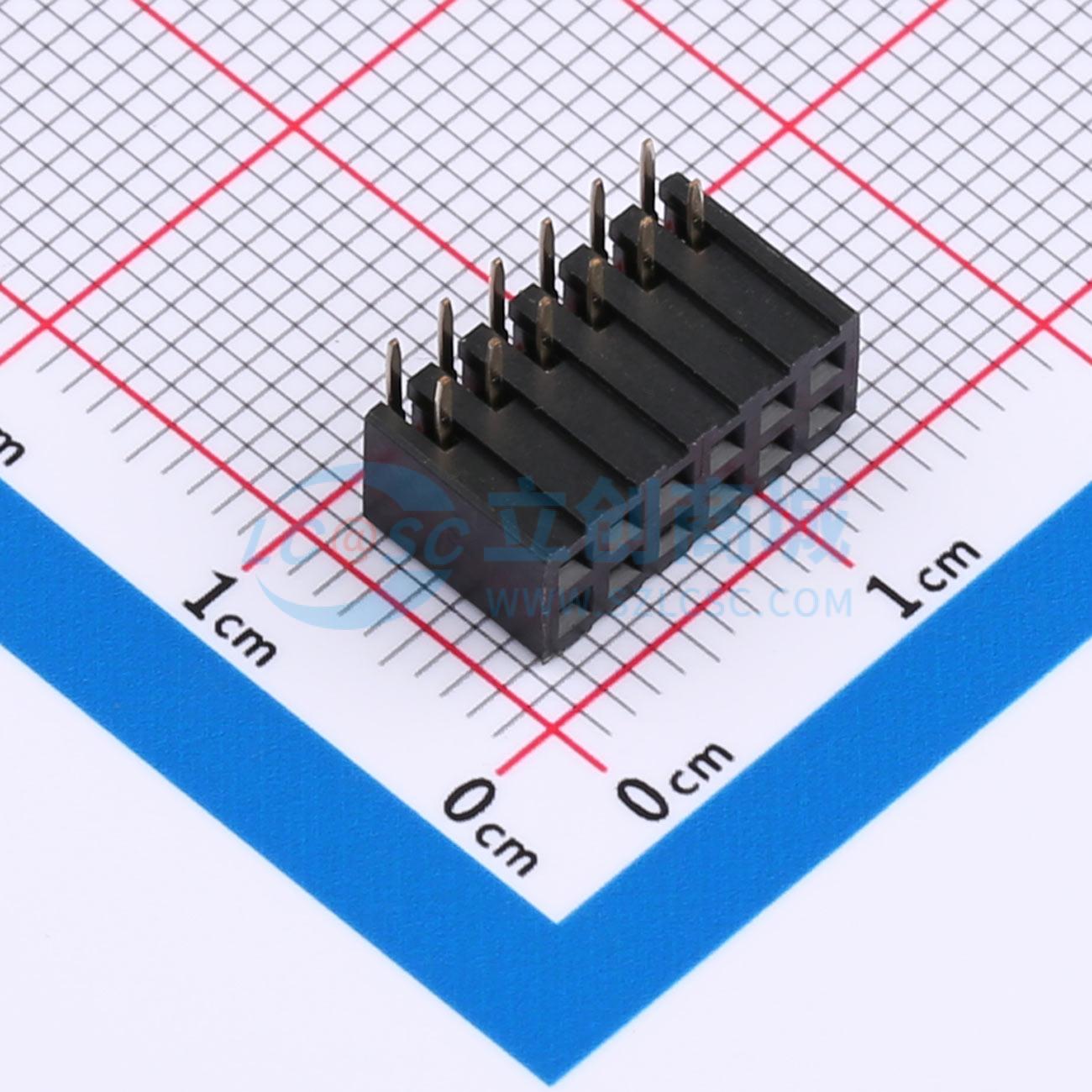排母 CSFB203-0602A001R1AC 插件,P=2mm 2x6P 电子元器件配单