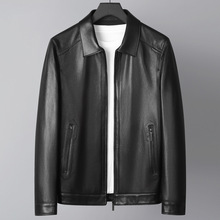 翻领真皮皮衣男款山羊皮男士外套新款2025爆款单皮夹克高级感春秋
