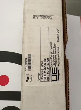 全新原装正品美国UE压力开关12SHSN6G，型号XY390