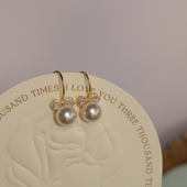 奶糖甜心珍珠耳钩耳环小众设计感轻奢法式 耳饰高级感耳坠2026新款