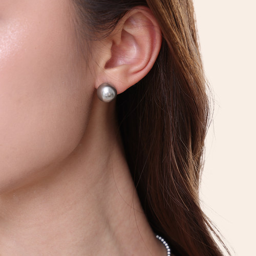 fever同款大颗复古施珍珠耳环