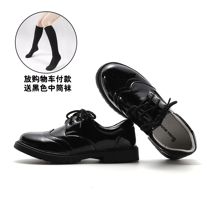 春款鞋女学生英伦休闲尖头系带女单鞋黑色lolita真皮洛丽塔小皮鞋在类目 女鞋, 低帮鞋中 - 来自Buy2taobao.com提供专业的淘宝代购服务