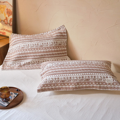 纯棉汉麻纱布枕巾2025新款a类一对吸汗防头油情侣枕头垫巾四季用