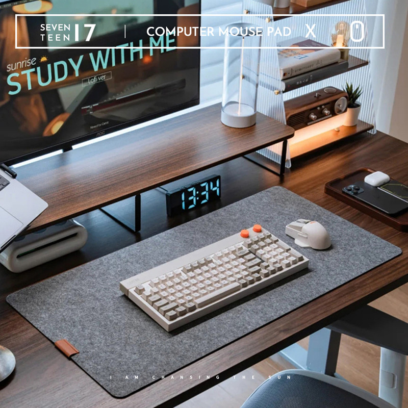 【定制尺寸】毛毡鼠标垫加厚防滑超大电脑桌垫笔记本键盘垫办公垫