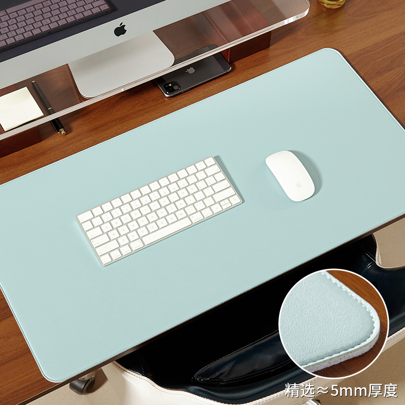 WZZZTY皮革毛毡桌垫超大鼠标垫笔记本电脑键盘垫办公桌垫写字台垫