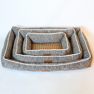 跨境热卖狗窝方窝款狗垫子凉席耐撕咬狗窝夏季凉窝厂家