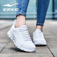 Giày nữ Hongxing Erke mùa xuân và mùa thu mới Giày chạy bộ mới giày thể thao giản dị nữ sinh da thời trang màu trắng - Giày chạy bộ giày sneaker nam đẹp