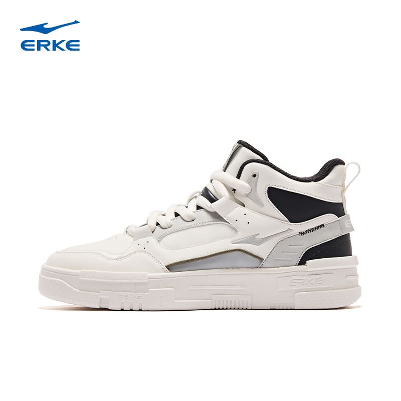 鸿星尔克高帮板鞋男潮流百搭时尚