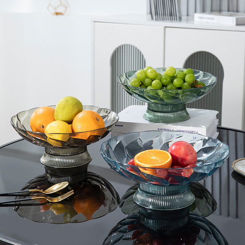 水果盘家用客厅茶几2023新款高脚轻奢高档沥水托盘网红干果零食盘