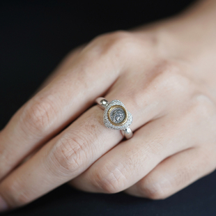 喻棠italks|太阳神|925银镀金复刻古币戒指心形简约精致闪耀
