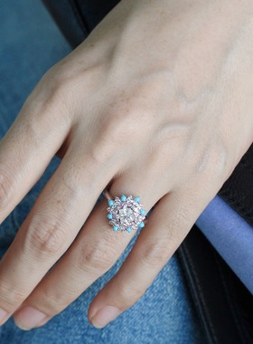 喻棠italks|伊甸园|用925银镀金戒指设计款精品公主方闪耀送礼