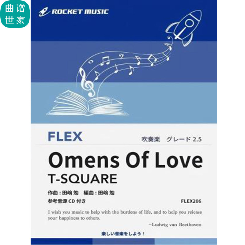 2.5级 灵活编制 T-SQUARE爱的侣人们 重奏总分谱 mp3 FLEX206