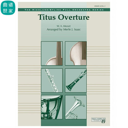 管弦乐团 提图斯序曲 Titus Overture2.5级 交响乐总谱分谱 MP3