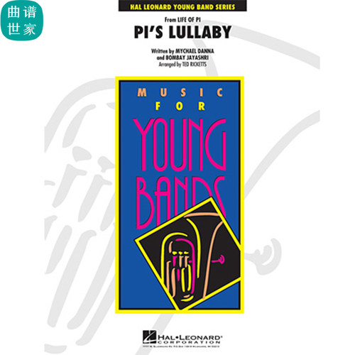 少年派奇幻漂流主题曲Pi's Lullaby 3.0级 管乐合奏 总谱 分谱MP3