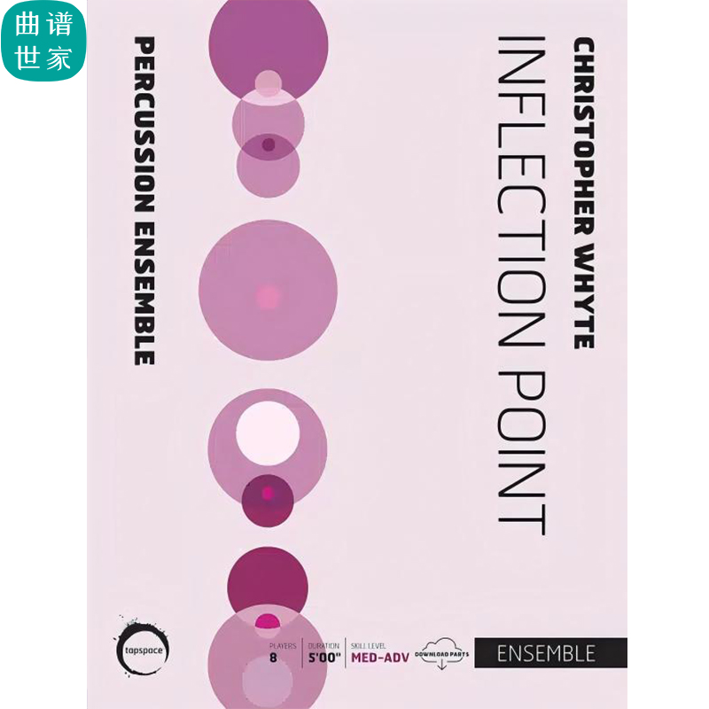 Inflection Point拐点 中高级 打击乐团 打击乐合奏总谱分谱 MP3