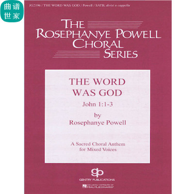 阿卡贝拉 The Word Was God SATB 打击乐无伴奏a cappella 付钢琴