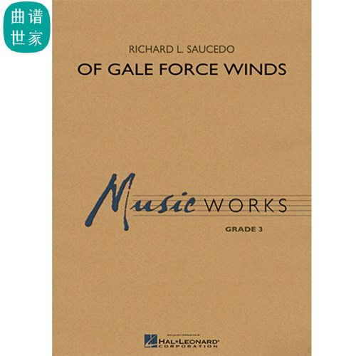 【管乐团】强风Of Gale Force Winds 3.0级管乐合奏总谱分谱MP3