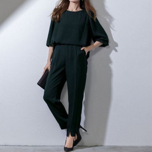 纯色休闲显瘦修身 没上衣 职业西装 720053 裤 日单RANAN原单女款