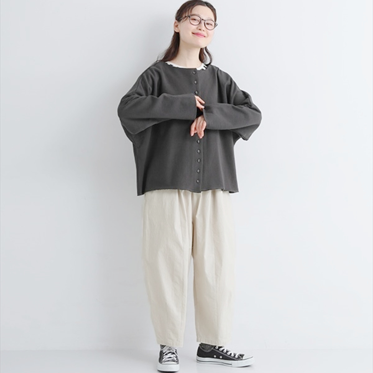 日单TANG全棉休闲茧型裤