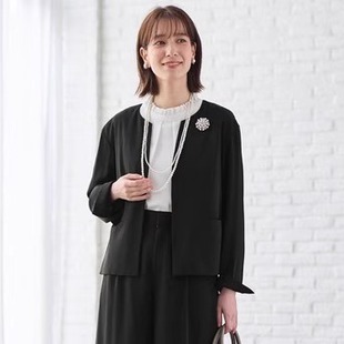 日单Viola e Viola原单女简约通勤商务圆领西装阔腿裤套装271054