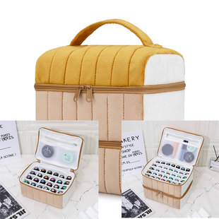 精油瓶化妆包大容量化妆品精油分装 瓶收纳包分格防震手提便携高级