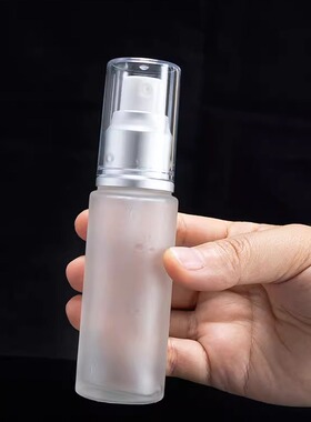 高档化妆品乳液瓶压嘴香水喷雾瓶细雾按压面霜膏磨砂分装空玻璃瓶