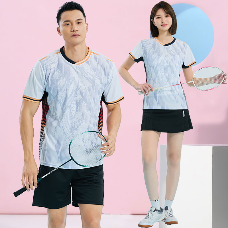 新款速干羽毛球套装比赛服定制夏