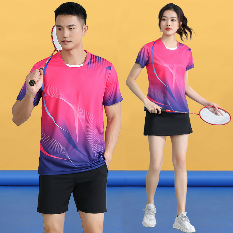 羽毛球上衣男速干短袖大赛服女款