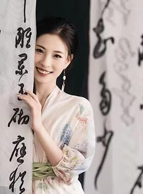 A新中式古风纱幔拍摄背景布汉服道具古装拍照摄影布装饰布毛笔字