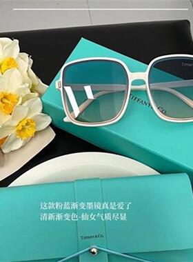 仙女色系清凉太阳镜女士素颜神器B高冷眼镜大框时尚高级白色墨镜