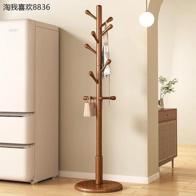 X实木落地衣帽架挂卧室家