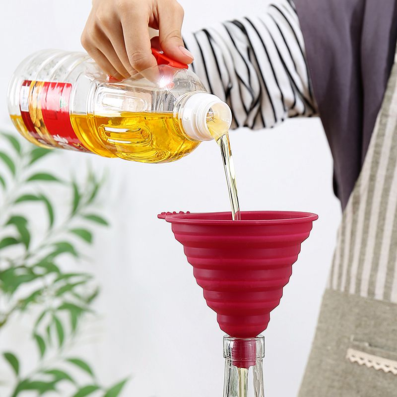 硅胶漏斗家用可折叠厨房烘焙加油