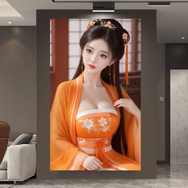 古风贴画卧室宿舍粘网红贴画贴画防水女墙自性感美客厅装饰美少女